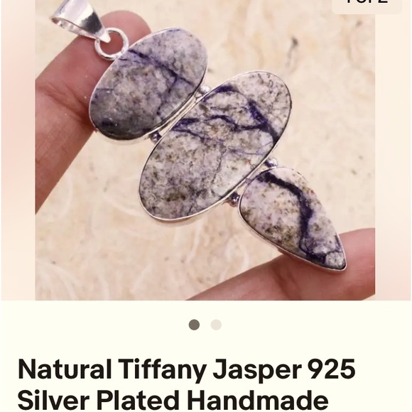 TIFFANY JASPER Pendant!!! Handmade Ethnic jewelry!!!! - Picture 2 of 9